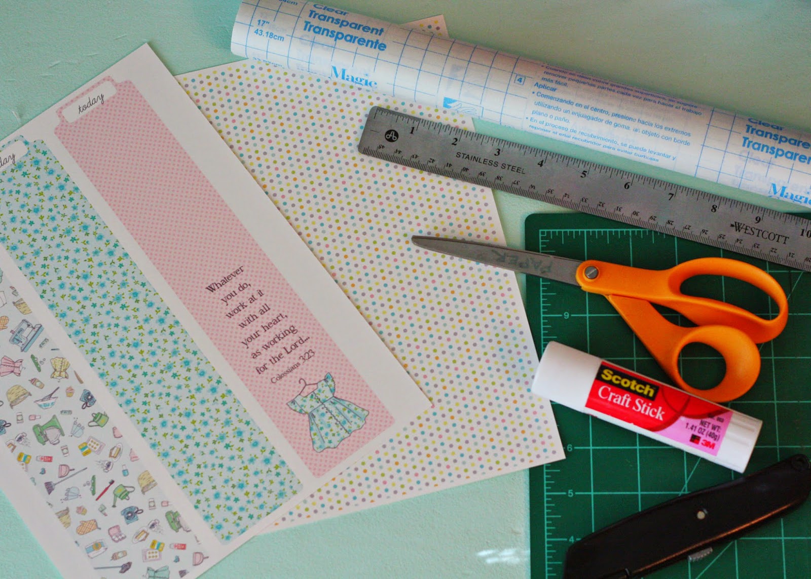 amy j. delightful blog Make a Planner/Binder bookmark... Tutorial and