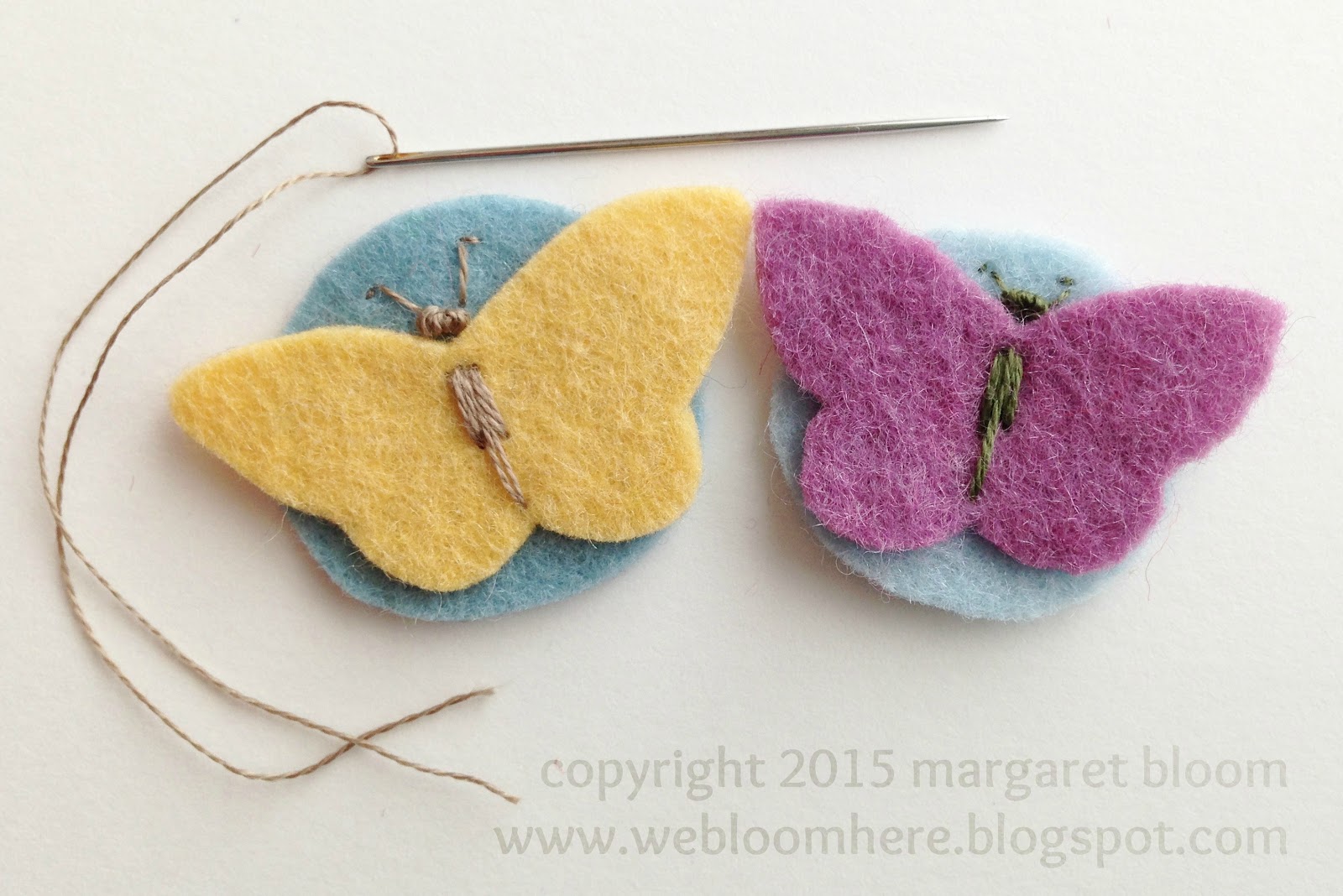 we bloom here making butterfly brooches