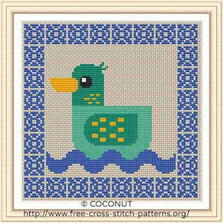 free duck cross stitch pattern