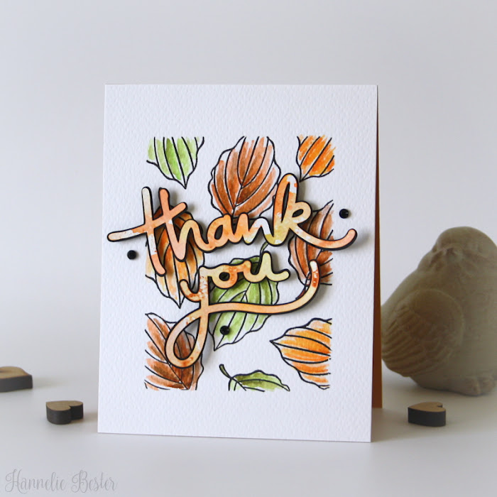 Watercolor thank you card - Hannelie Bester