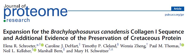 News In Proteomics Research Dinosaur Protein Sequencing 