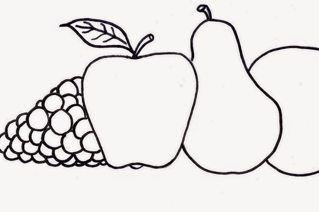 dibujos de bodegones de frutas para colorear e imprimir