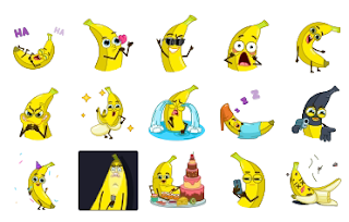banana sticker animado telegram