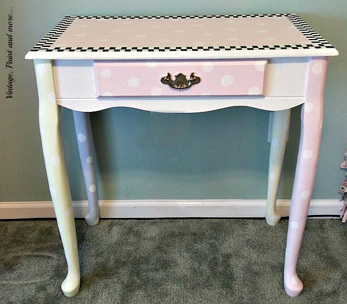 Whimsically Painted Desk For A Little Girl Vintage Paint And