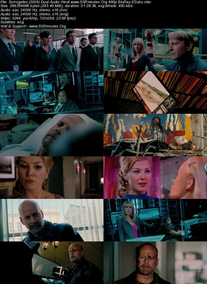 Surrogates (2009) Dual Audio Hindi 480p BluRay 300MB