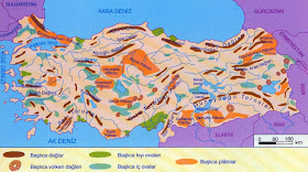 Turkey Physical Political Maps of the City: Map of Turkey Mountains Plains