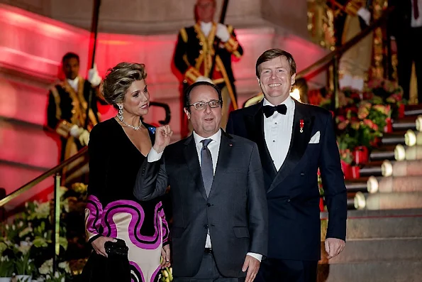 King Willem-Alexander and Queen Maxima of The Netherlands hosted a concert and a reception at the Petit Palais in Paris, for to thank President François Hollande