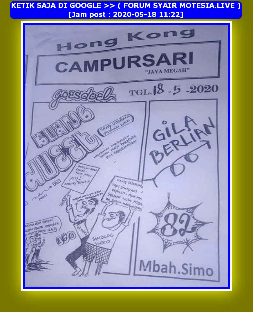 Syair Hk Hari Senin 18 Mei 2020 Royal Syair Syair Hk Hari Senin 18 Mei 2020 Royal Syair
