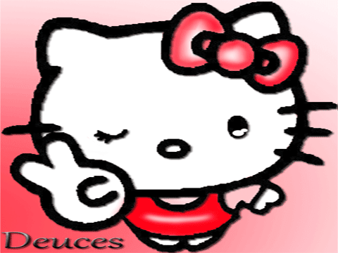 Duffy Draws: Peace Hello Kitty-blackberry