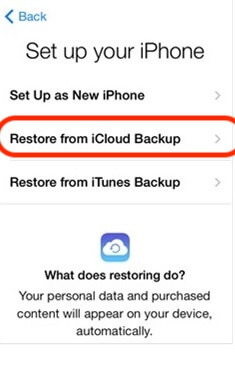 كيفية نقل البيانات إلى ايفون الجديد عن طريق iCloud والانترنت