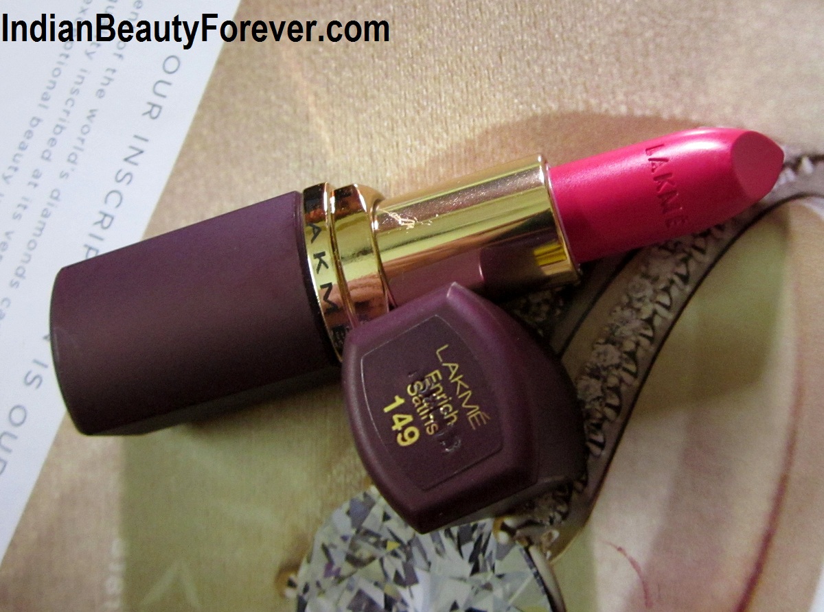 Lakme Enrich satin new shade no 149 Review, price swatches