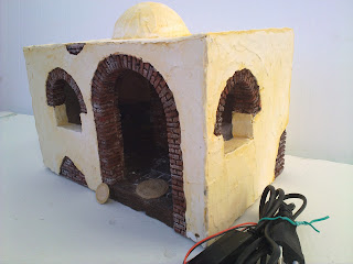 Belén Artesano: Casa con chimenea y horno para hacer pan