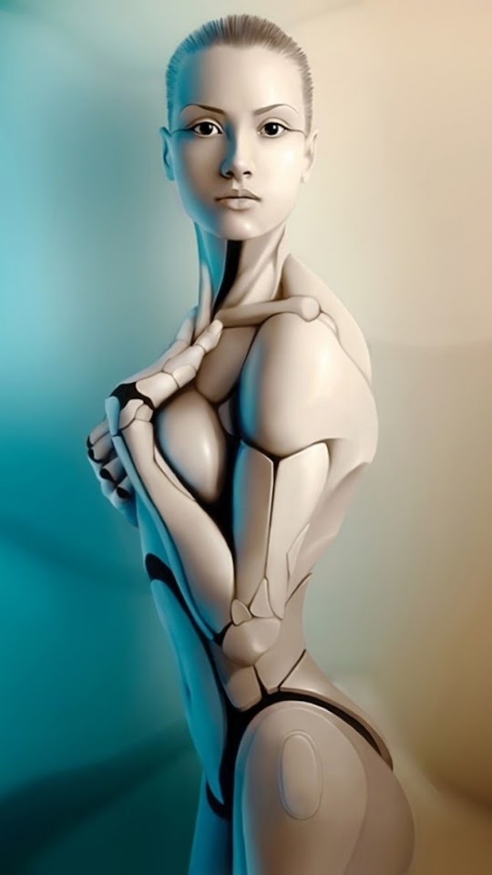 Hot Female Robot Creative Render  Android Best Wallpaper
