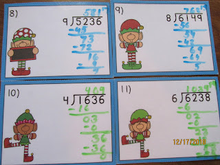 Elves Long Division With Remainders Task Cards