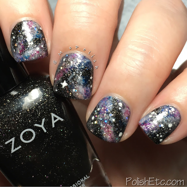 Galaxy nails with Zoya polishes - McPolish - #31DC2016Weekly