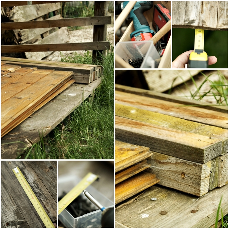 Collage eines DIY mit UpCycling,eine Holzverkleidung eines Wassertanks { by it's me! }