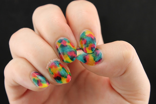 Squishy Rainbow Marble Using the OPI Color Paints (Magenta Muse, Primarily Yellow and Turquoise Aesthetic) & A Mint and Lilac Look On Top