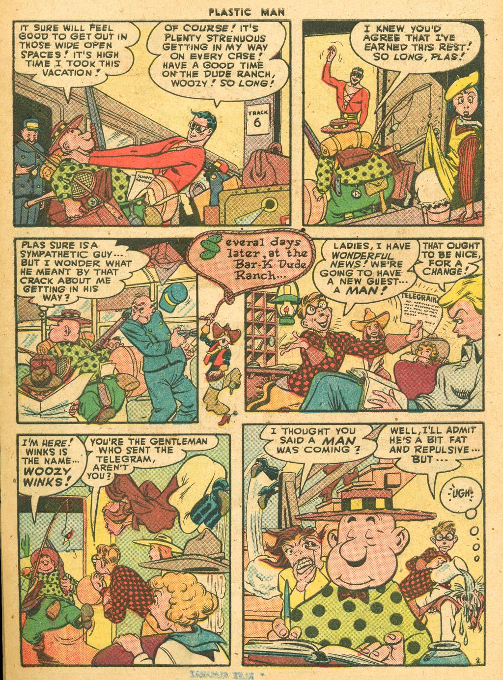 Read online Plastic Man (1943) comic -  Issue #10 - 4