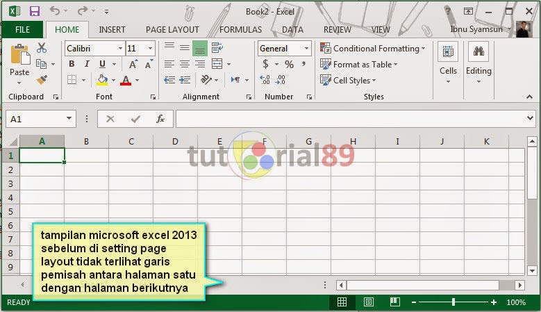 Cara setting page layout di Microsoft excel