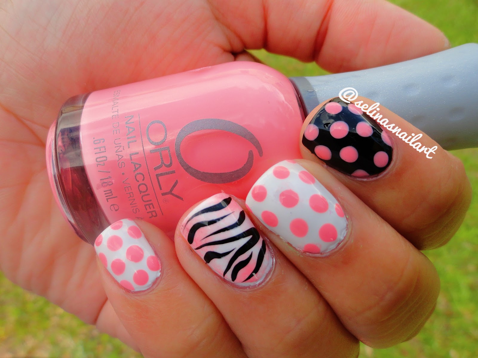 4. Pink and Black Zebra Print Nail Art Ideas - wide 5