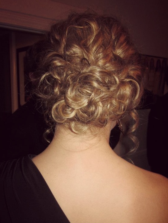 Pinned Up Pretty Curly Prom Updo