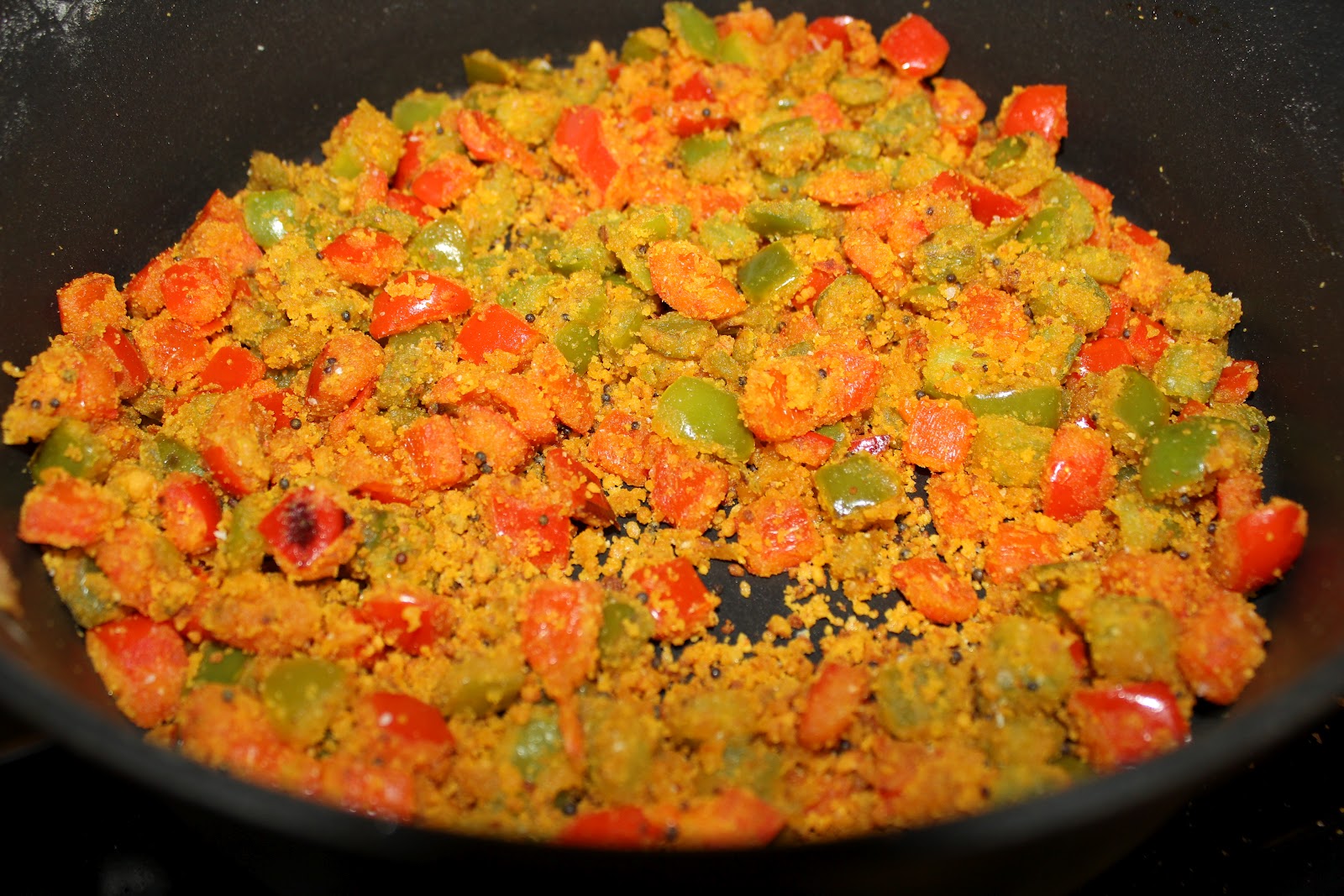 The Garlic Press Indianstyle Bell Peppers with Chickpea Flour