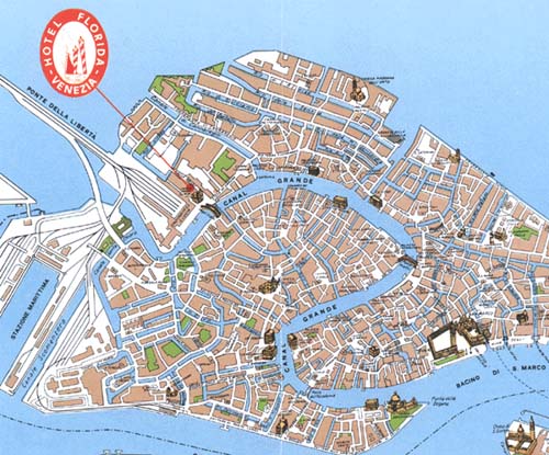 Map of Venice, Italy