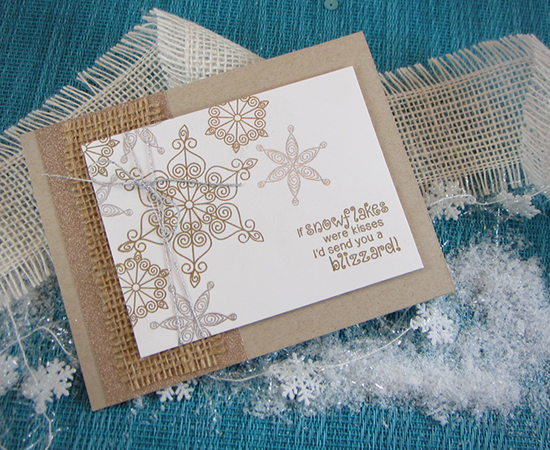 Snowflake card by Jennifer Jackson for Newton's Nook Deisgns | Beautiful Blizzard Stamp Set