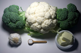 Brócoli y coliflor con romero y ajo - ingredientes