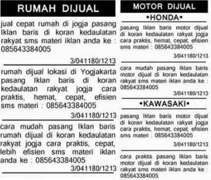 Pengertian Iklan Baris Ciri Ciri Beserta Contohnya File Belajar