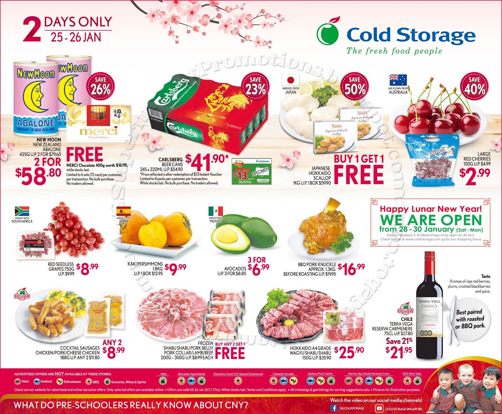 Cold Storage CNY Promotion 2 Days Only 25 26 January 2017