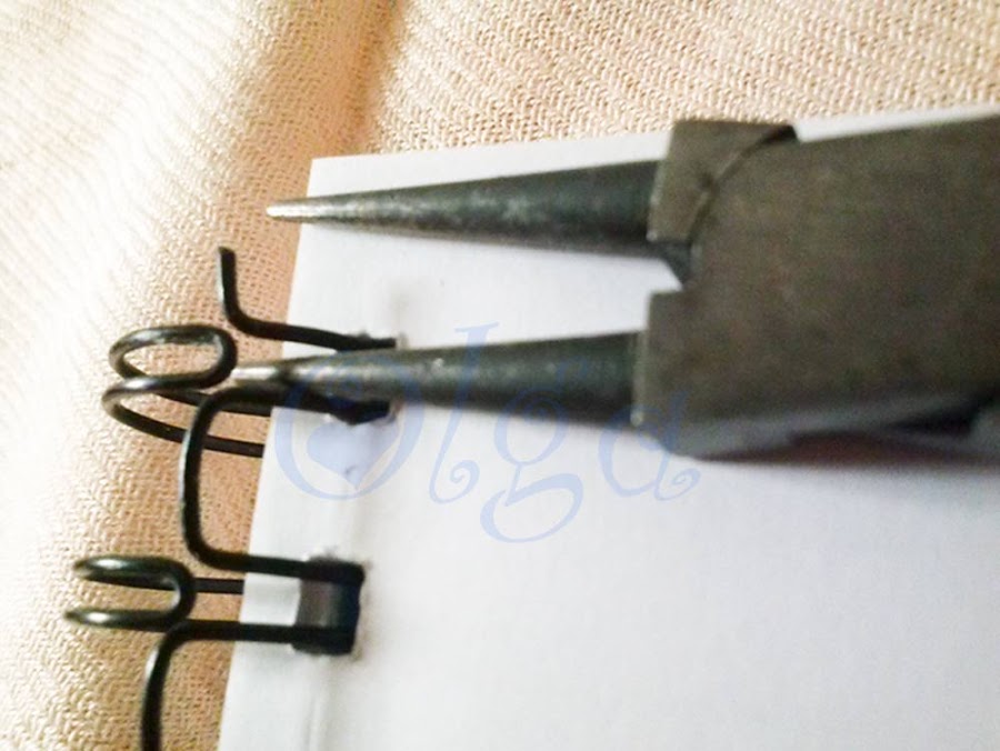 decorar libreta de espiral muelle alambre con bolsa de papel carton