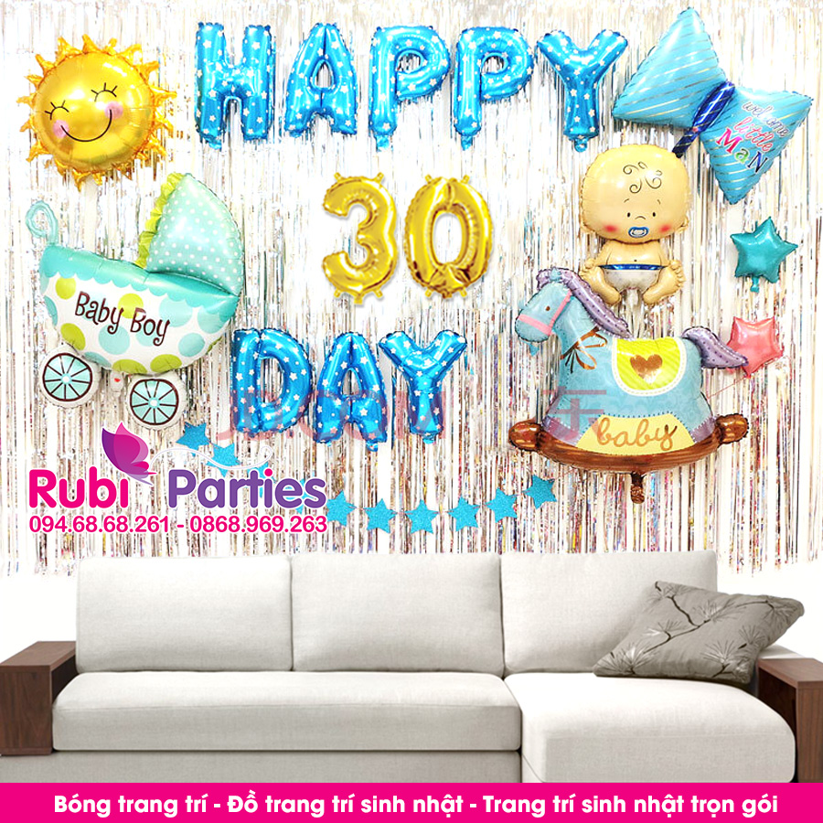 Bóng trang trí đầy tháng cho bé ở Đại Mỗ Bong trang tri day thang cho be o Đại Mỗ