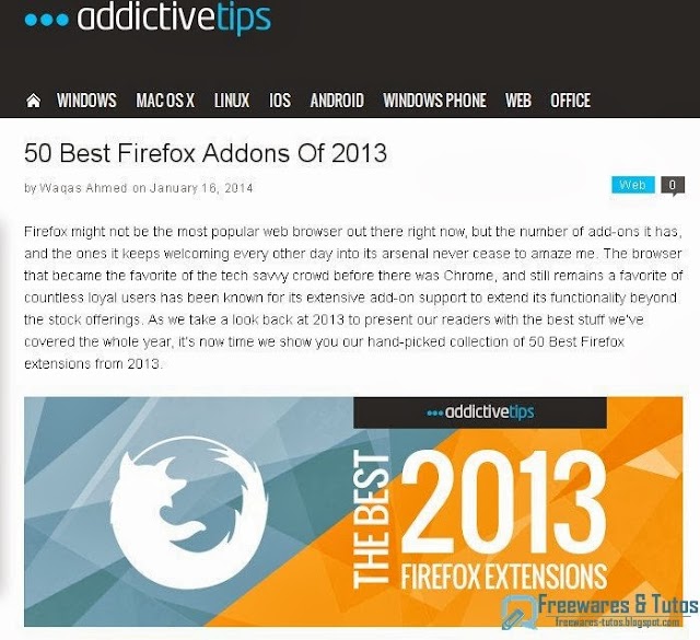 Les 50 meilleures extensions Firefox de 2013
