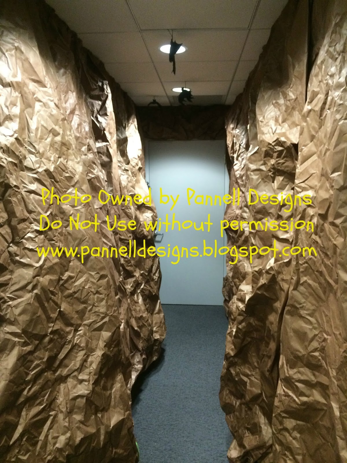 Pannell Designs Paper Crafting Halloween Decorations for Work 2015 Gotham City and Bat Cave