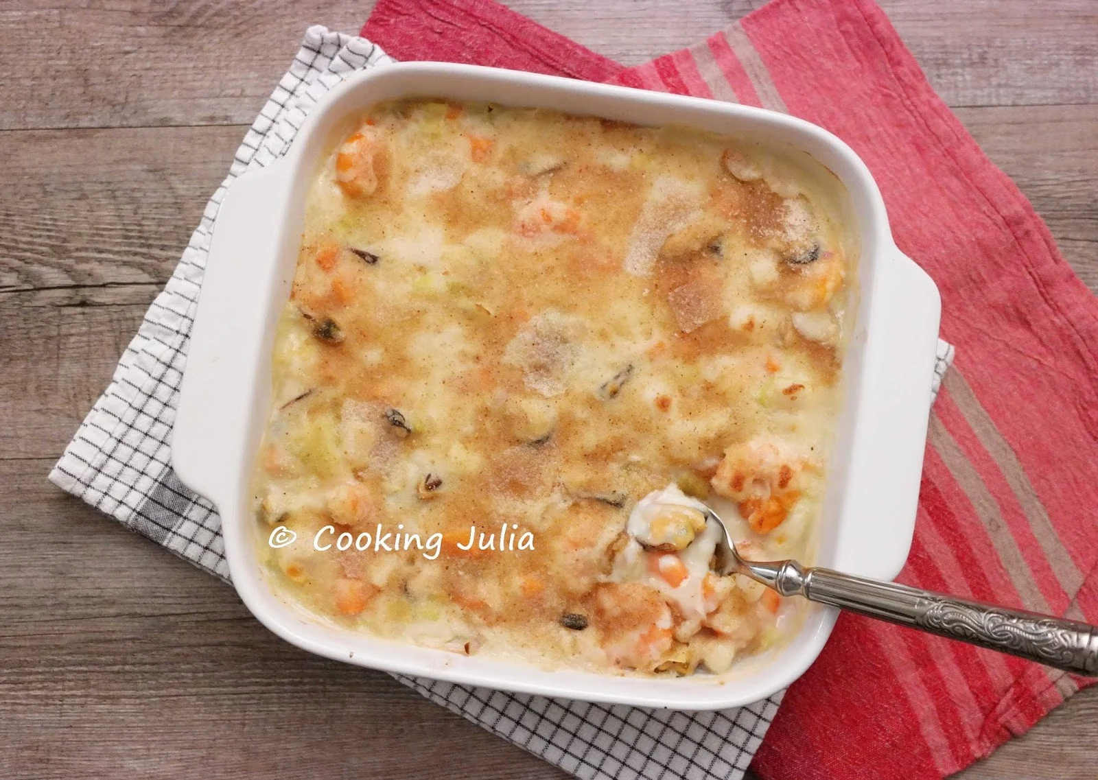 COOKING JULIA : GRATIN DE FRUITS DE MER