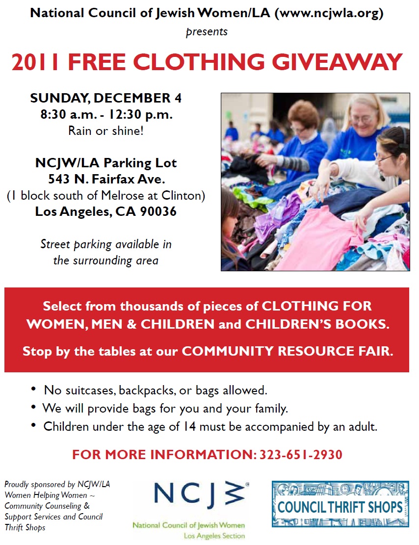 New City Church Classifieds FREE clothing giveaway Sunday Dec. 4th!!