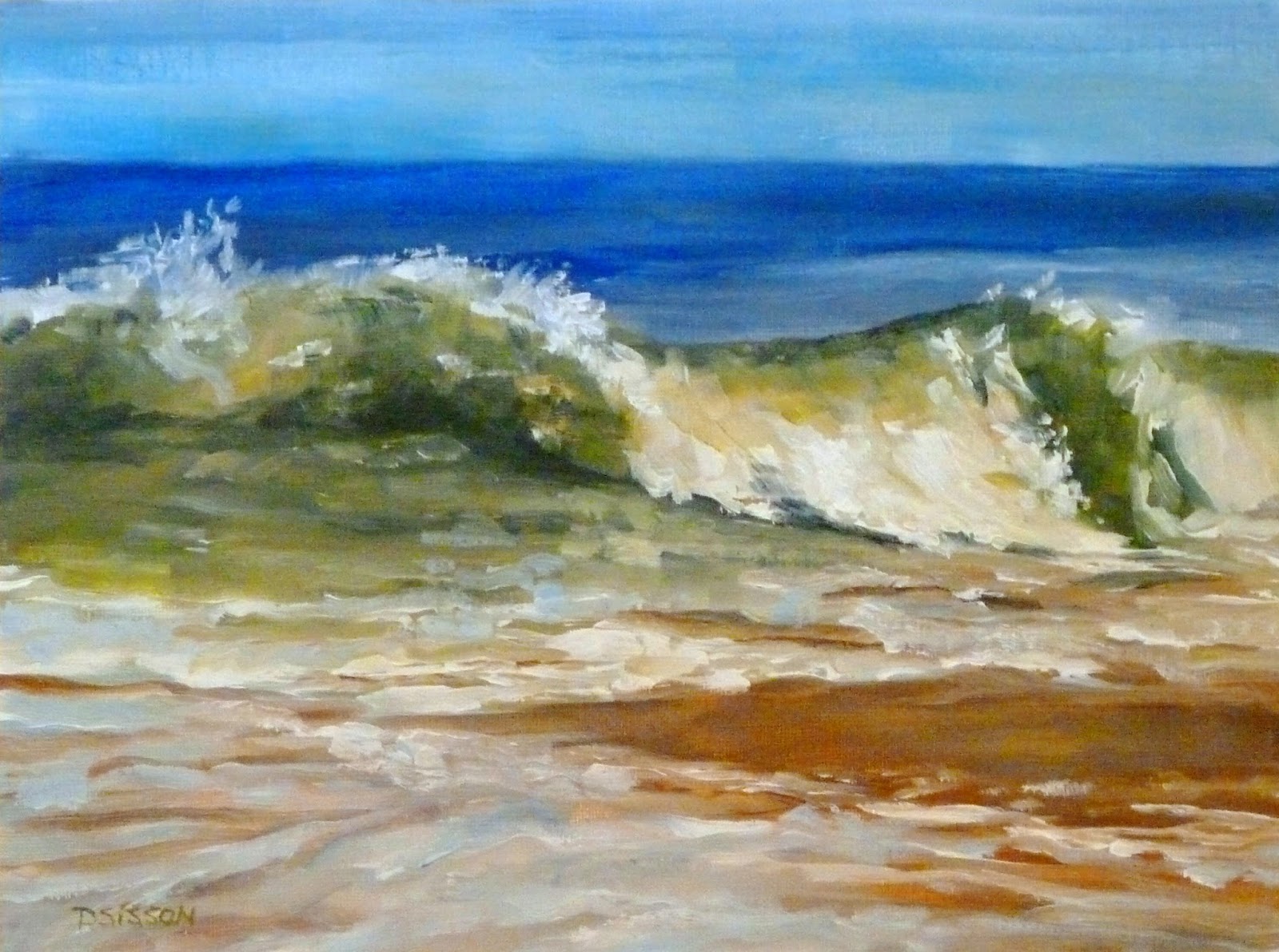 Daily Painting Projects Ocean Wave Summer Vacation