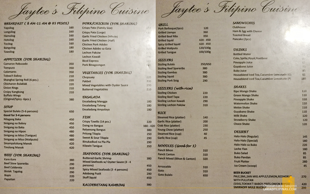 CAVITE Jaytee’s Filipino Cuisine in Tagaytay, Cheap Beer & Good Food