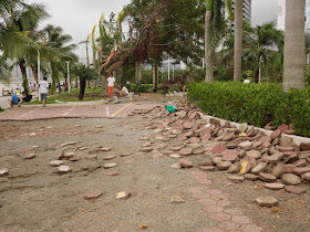 damage from Typhoon Hato at Lovers' Road in Zhuhai