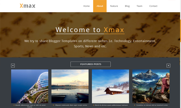 Xmax - One Blogger Template 