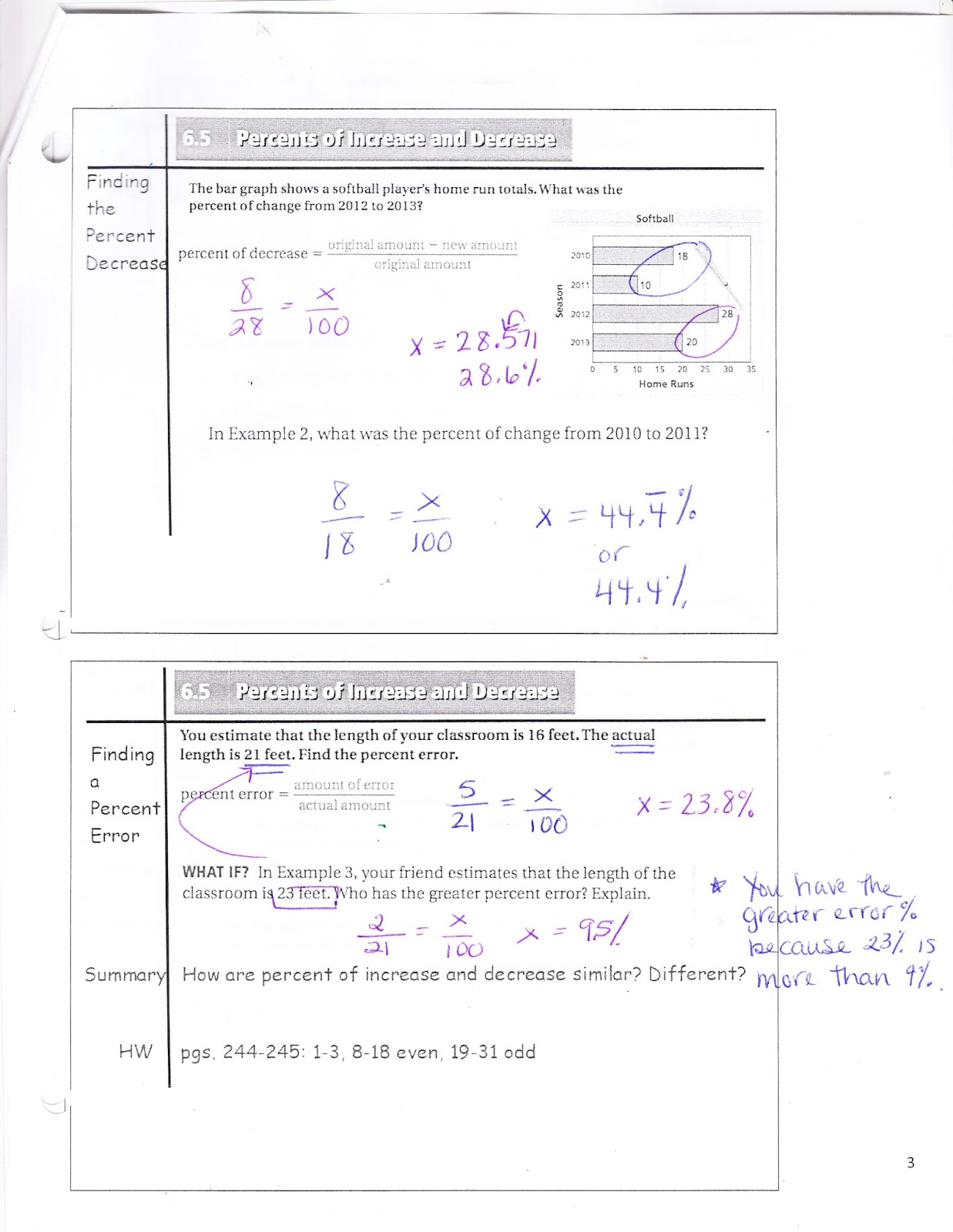 Ms. Jean's Classroom Blog: 6.5 Percents of Increase and Decrease