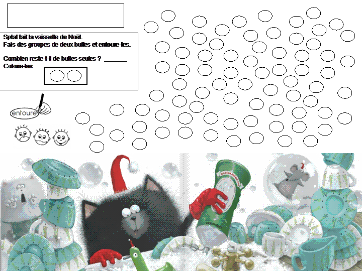 Maternelle: Joyeux Noël, Splat ! exploitation en mathématiques