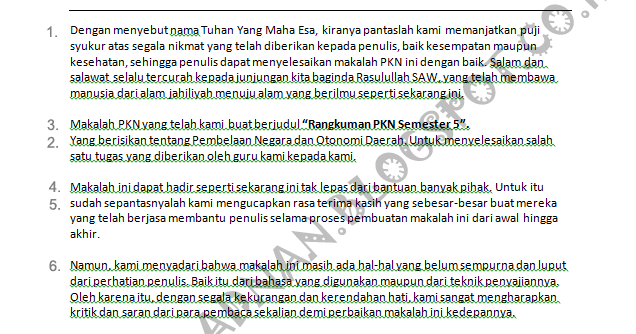 Contoh Kata Pengantar Kliping Pkn