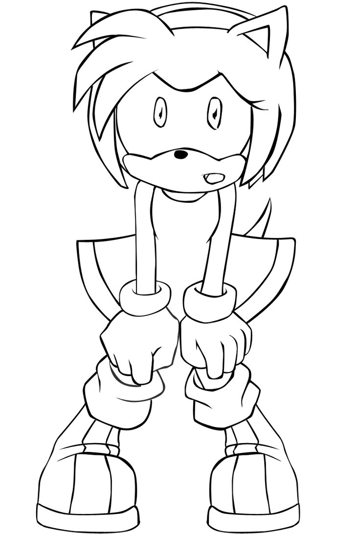 Desenhos da Amy Rose para Colorir