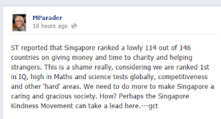 Charity and the Singapore Govt