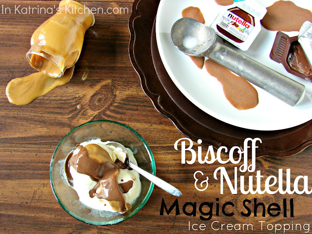 Biscoff and Nutella Magic Shell Ice Cream Topping *Two Ingredients* @katrinaskitchen