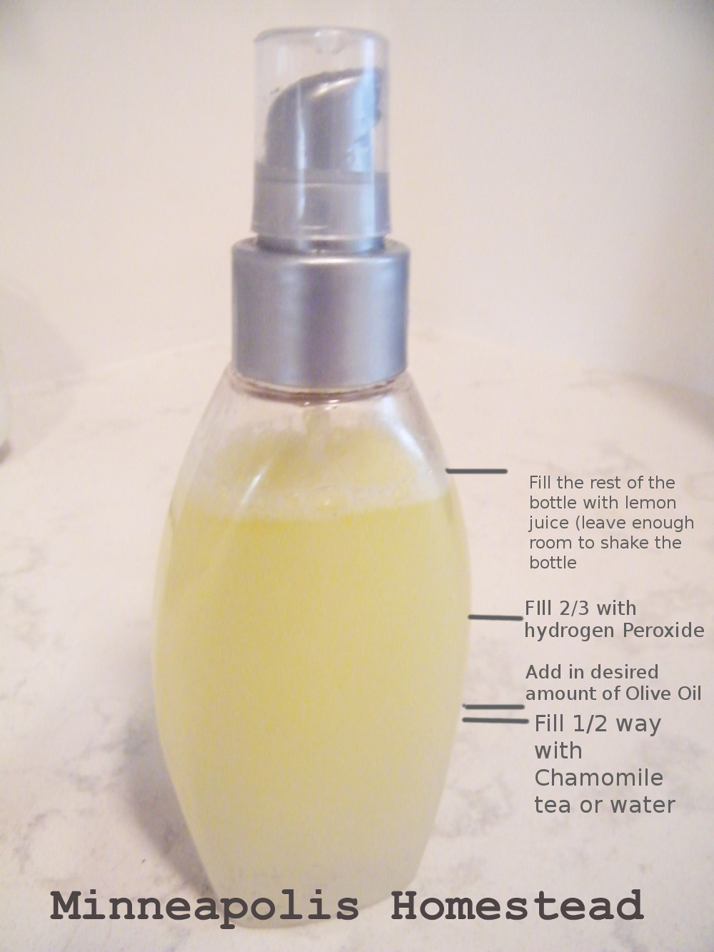 DIY All Natural Hair Lightening Spray Minneapolis Homestead