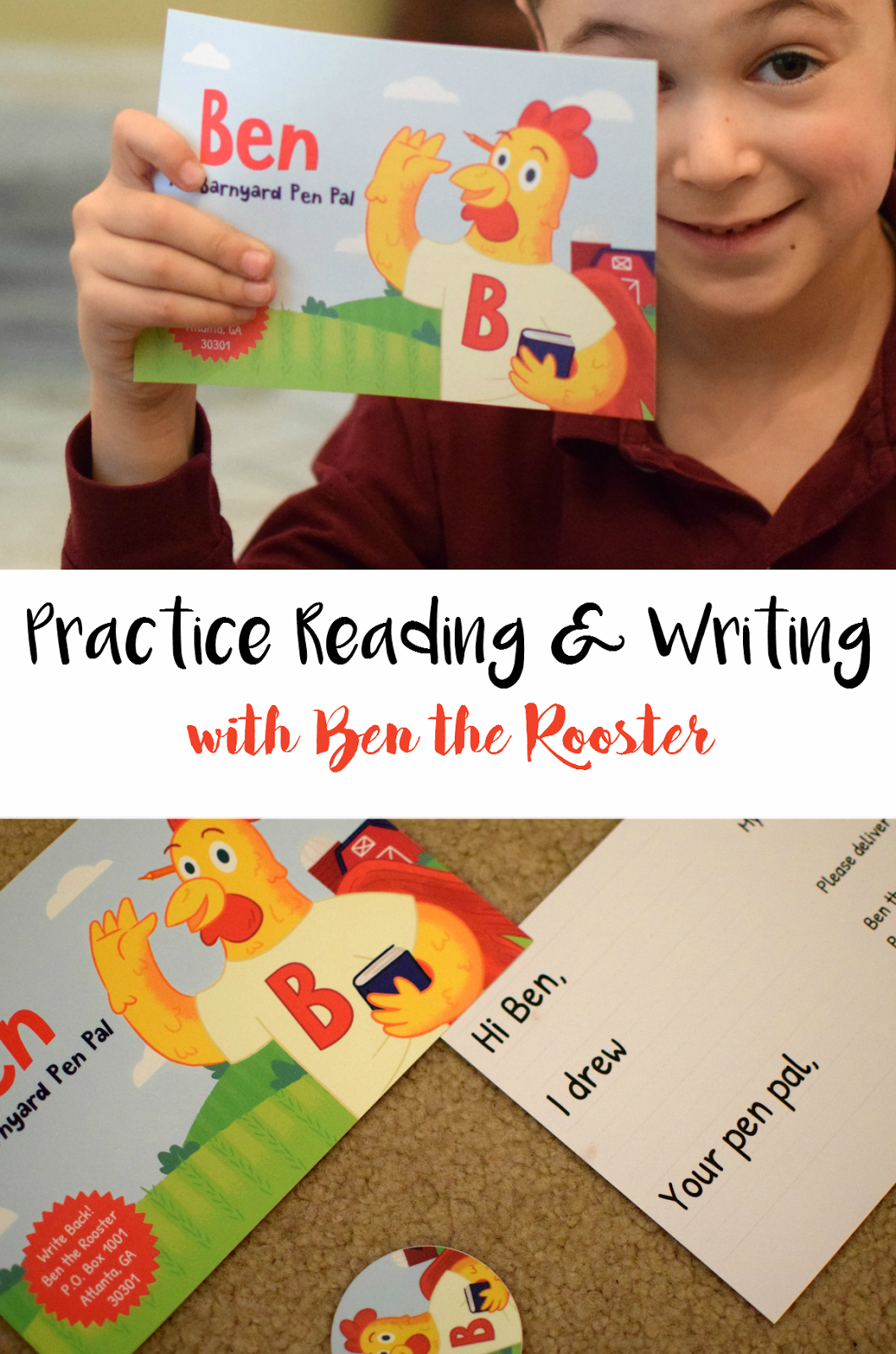 Practice Reading and Writing with Ben the Rooster