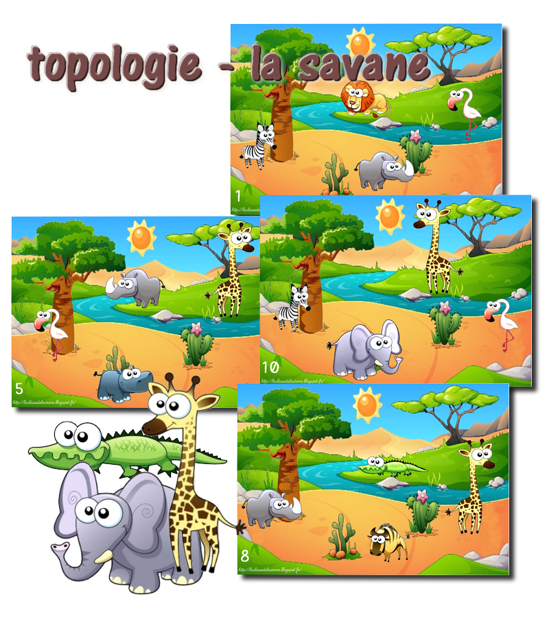 La maternelle de Laurène: Topologie - la savane